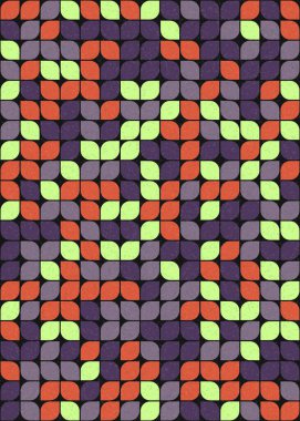 Soyut Geometrik Desen üretken hesaplama sanatı çizimi 