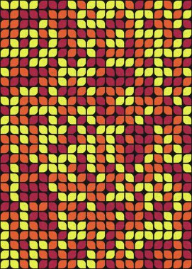 Soyut Geometrik Desen üretken hesaplama sanatı çizimi 