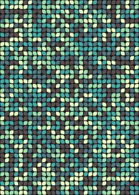 Soyut Geometrik Desen üretken hesaplama sanatı çizimi 