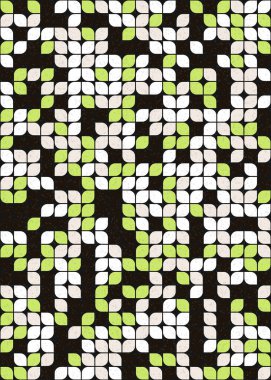 Soyut Geometrik Desen üretken hesaplama sanatı çizimi 