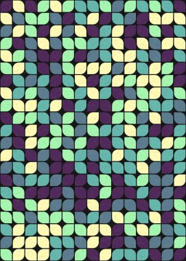 Soyut Geometrik Desen üretken hesaplama sanatı çizimi 