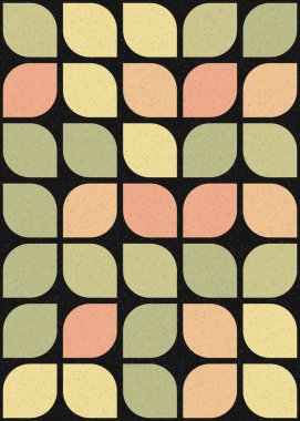 Soyut Geometrik Desen üretken hesaplama sanatı çizimi 