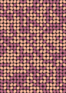 Soyut Geometrik Desen üretken hesaplama sanatı çizimi 