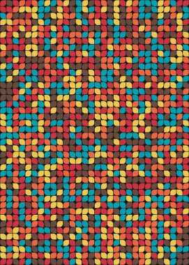 Soyut Geometrik Desen üretken hesaplama sanatı çizimi 