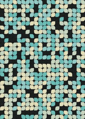 Soyut Geometrik Desen üretken hesaplama sanatı çizimi 