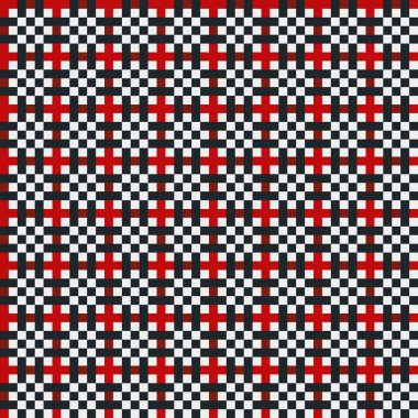 Soyut çapraz örüntü üretken hesaplama sanatı, vektör illüstrasyonu