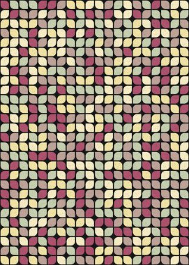 Soyut Geometrik Desen üretken hesaplama sanatı çizimi 