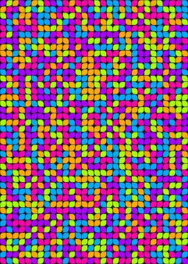 Soyut Geometrik Desen üretken hesaplama sanatı çizimi 