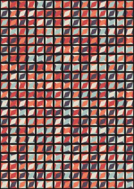 Soyut Geometrik Desen üretken hesaplama sanatı çizimi