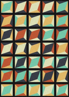 Üretken hesaplama sanatıyla soyut geometrik desen 