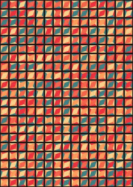 Üretken hesaplama sanatıyla soyut geometrik desen