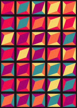 Üretken hesaplama sanatıyla soyut geometrik desen