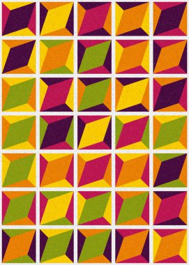 Soyut Geometrik Desen üretken hesaplama sanatı çizimi