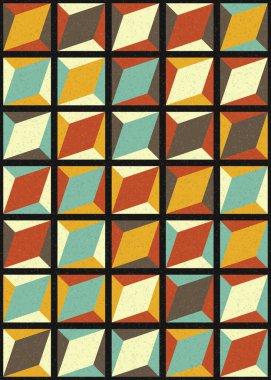 Üretken hesaplama sanatıyla soyut geometrik desen 