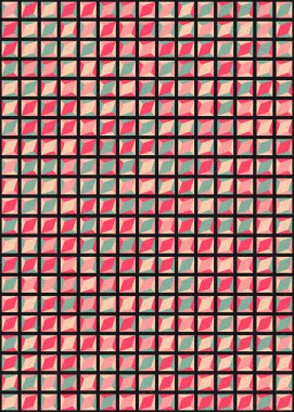 Üretken hesaplama sanatıyla soyut geometrik desen 