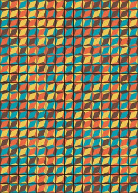 Üretken hesaplama sanatıyla soyut geometrik desen 