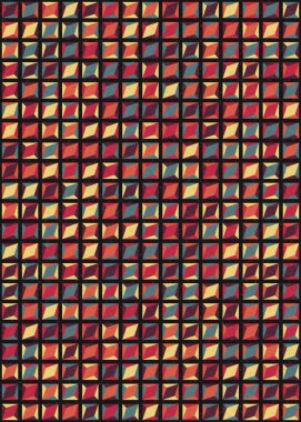 Üretken hesaplama sanatıyla soyut geometrik desen 