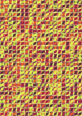 Üretken hesaplama sanatıyla soyut geometrik desen 