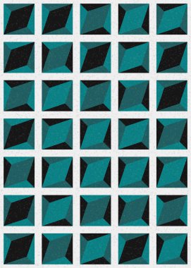 Soyut Geometrik Desen üretken hesaplama sanatı çizimi