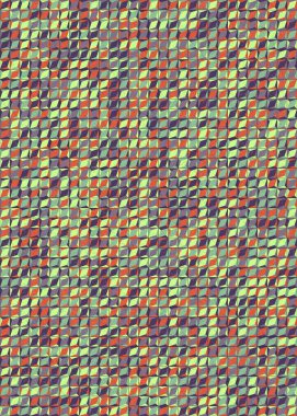 Soyut Geometrik Desen üretken hesaplama sanatı çizimi