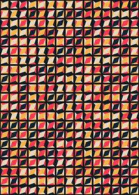 Üretken hesaplama sanatıyla soyut geometrik desen