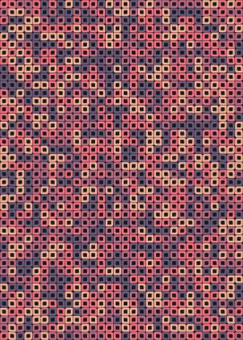 Soyut Geometrik Desen üretken hesaplama sanatı çizimi