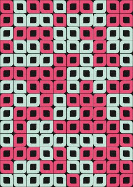 Soyut Geometrik Desen üretken hesaplama sanatı çizimi 