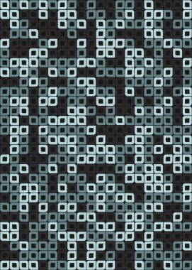 Soyut Geometrik Desen üretken hesaplama sanatı çizimi 