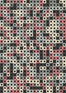 Soyut Geometrik Desen üretken hesaplama sanatı çizimi 