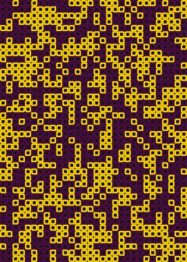 Soyut Geometrik Desen üretken hesaplama sanatı çizimi 