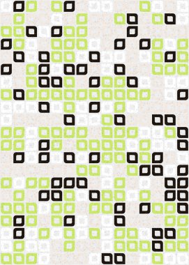 Soyut Geometrik Desen üretken hesaplama sanatı çizimi 