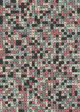 Soyut Geometrik Desen üretken hesaplama sanatı çizimi 