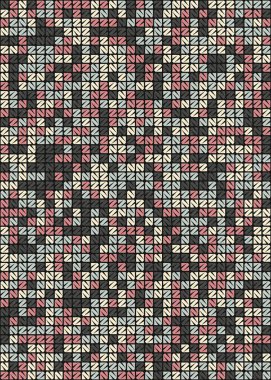 Soyut Geometrik Desen üretken hesaplama sanatı çizimi 