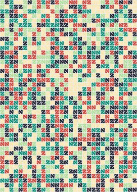 Soyut Geometrik Desen üretken hesaplama sanatı çizimi 