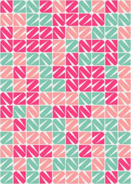 Soyut Geometrik Desen üretken hesaplama sanatı çizimi 