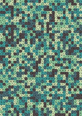 Soyut Geometrik Desen üretken hesaplama sanatı çizimi 