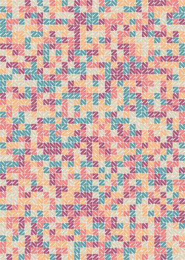 Soyut Geometrik Desen üretken hesaplama sanatı çizimi 