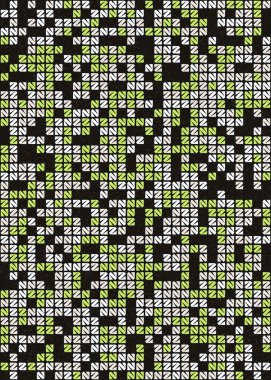 Soyut Geometrik Desen üretken hesaplama sanatı çizimi 
