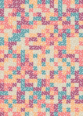 Soyut Geometrik Desen üretken hesaplama sanatı çizimi 