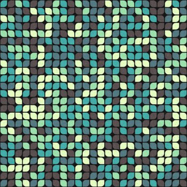 Üretken hesaplama sanatıyla soyut geometrik desen 