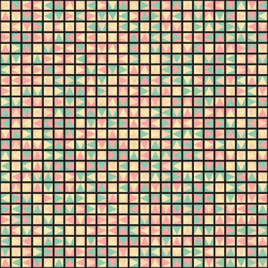 Soyut Geometrik Desen üretken hesaplama sanatı çizimi 