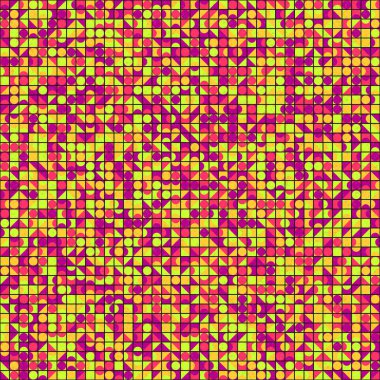 Üretken hesaplama sanatıyla soyut geometrik desen 