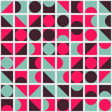 Üretken hesaplama sanatıyla soyut geometrik desen 