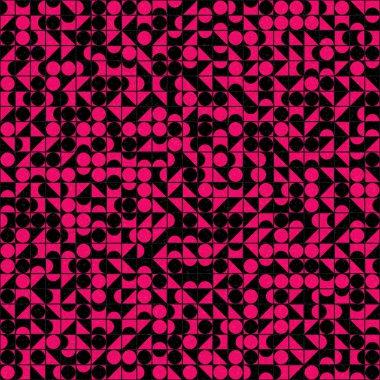 Üretken hesaplama sanatıyla soyut geometrik desen 