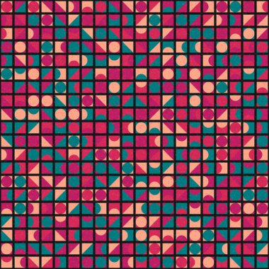 Üretken hesaplama sanatıyla soyut geometrik desen 