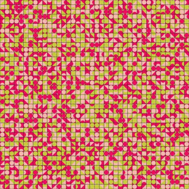 Üretken hesaplama sanatıyla soyut geometrik desen 