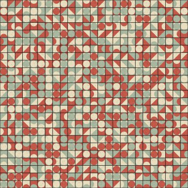 Üretken hesaplama sanatıyla soyut geometrik desen 