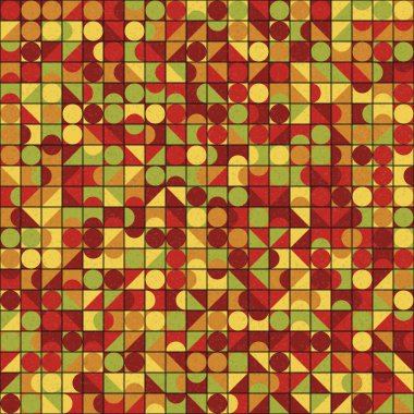 Üretken hesaplama sanatıyla soyut geometrik desen 