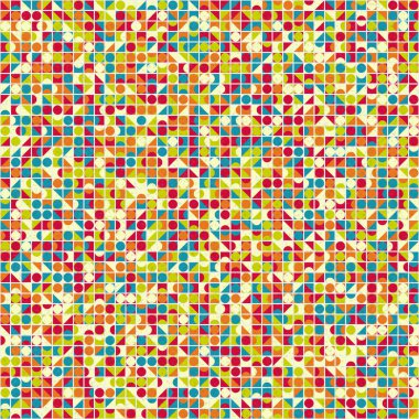 Üretken hesaplama sanatıyla soyut geometrik desen 