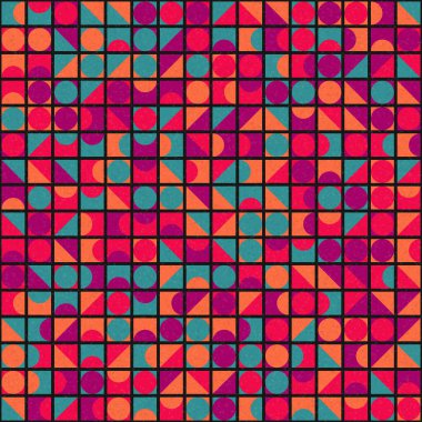 Üretken hesaplama sanatıyla soyut geometrik desen 